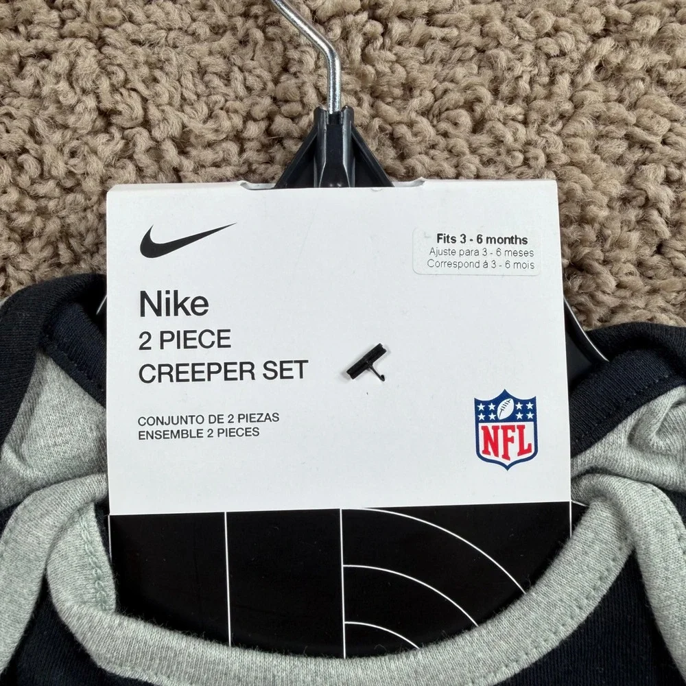 Nike NWT Washington Commanders NFL Baby bodysuit Set 3-6M  onepiece infant black